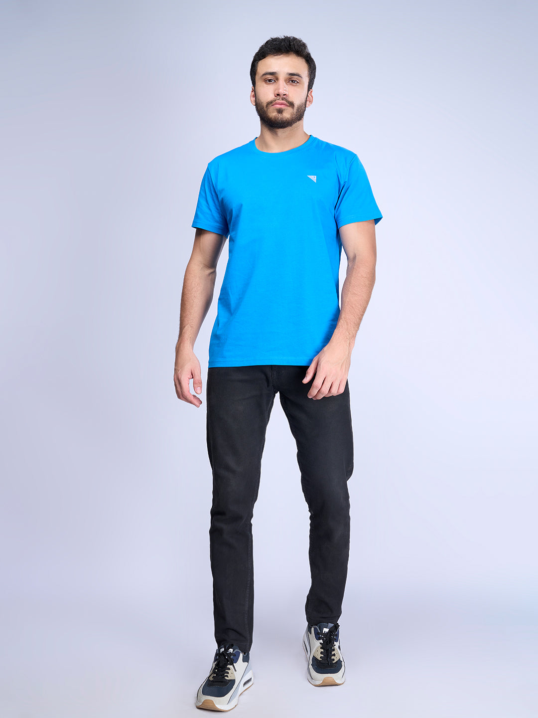 Men 100% Cotton Smart Fit Expert Tee Blue ET18
