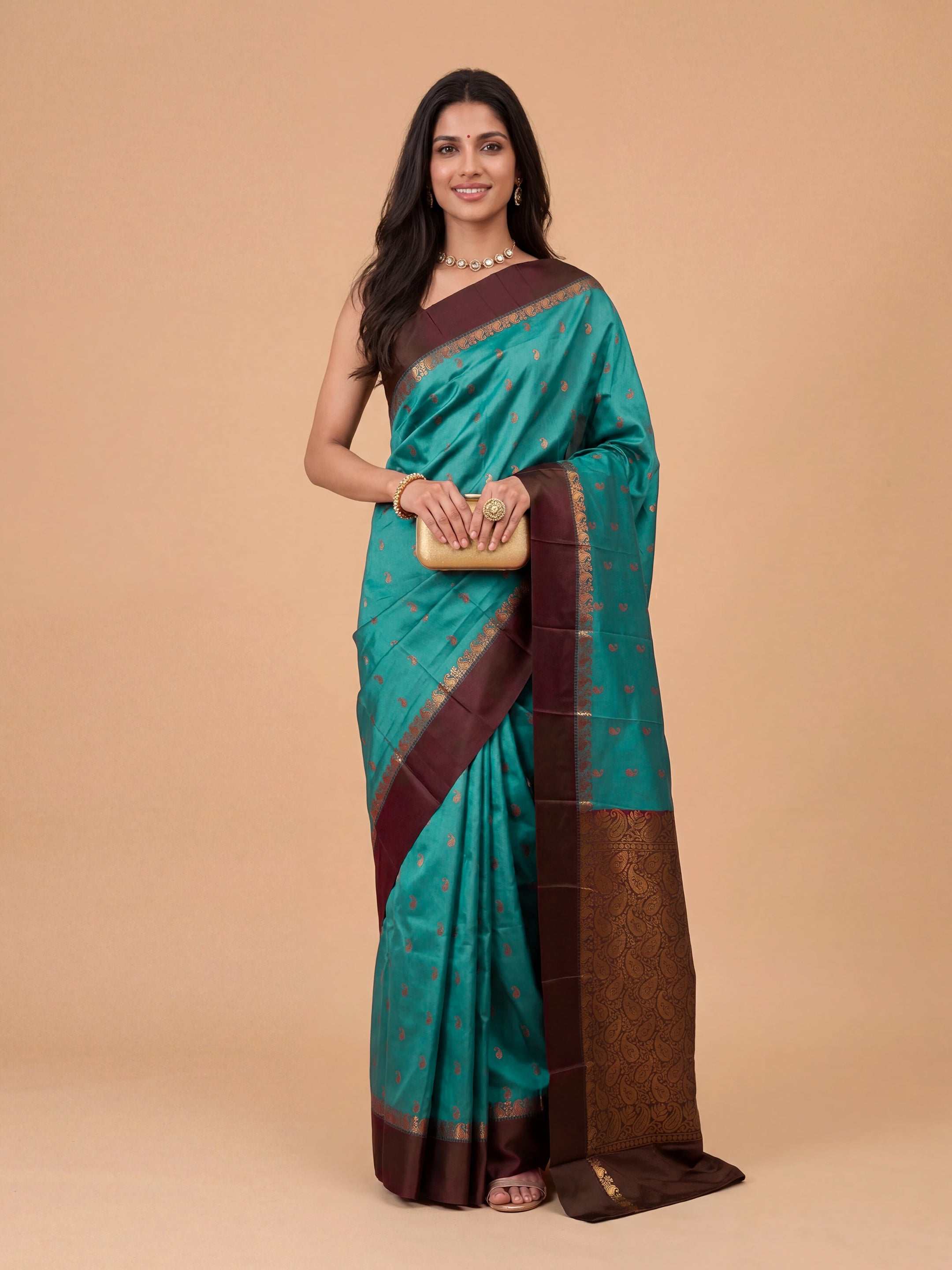 Women Art Silk Green Saree ASS143