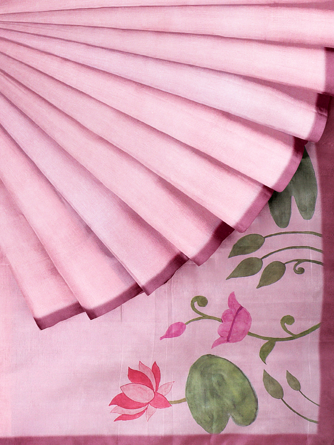 Women Light Pink Semi Tussar Printed Saree ST265