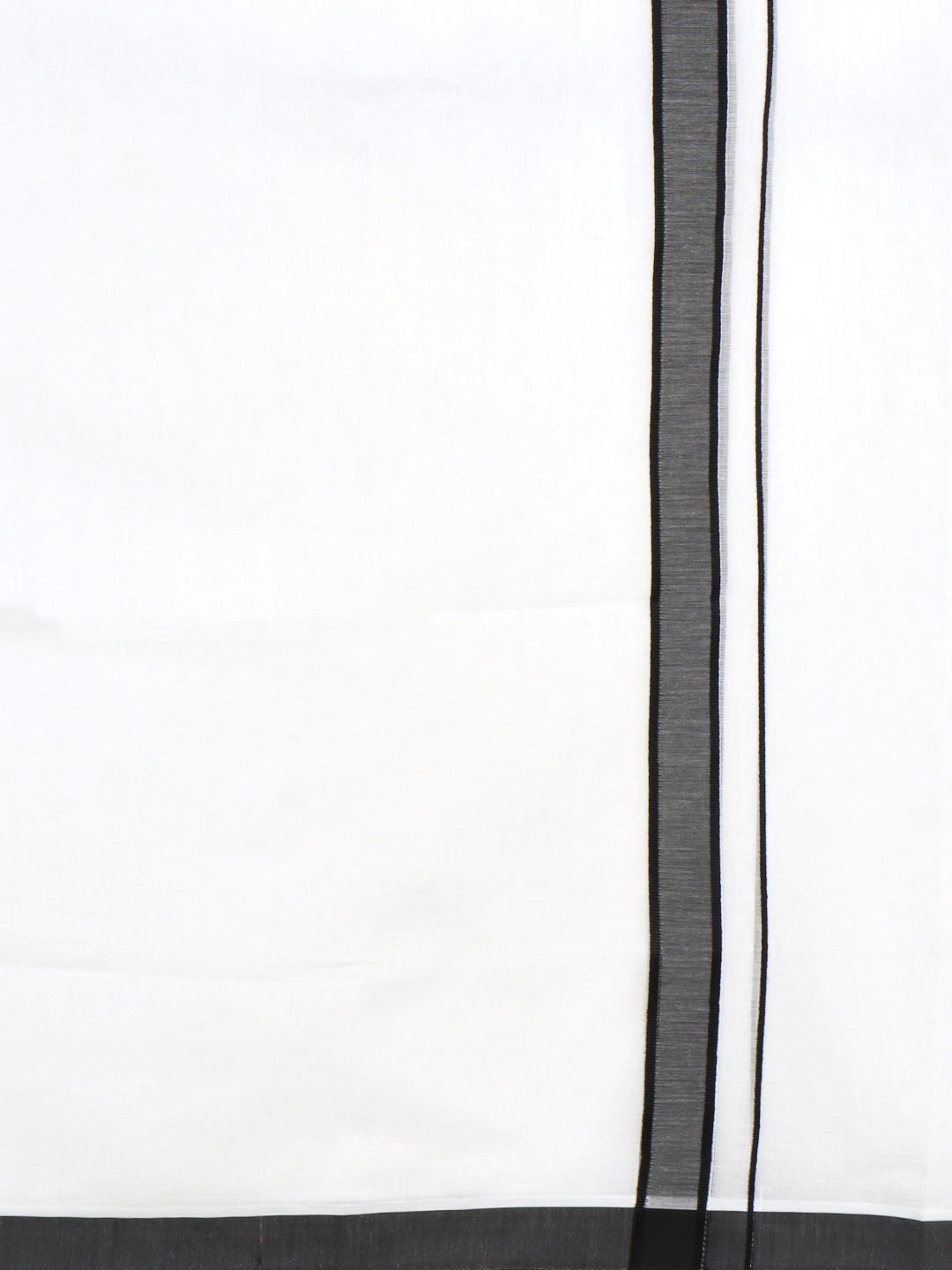 Men 100% Cotton Double Layer White Dhoti with Fancy Border RFP08