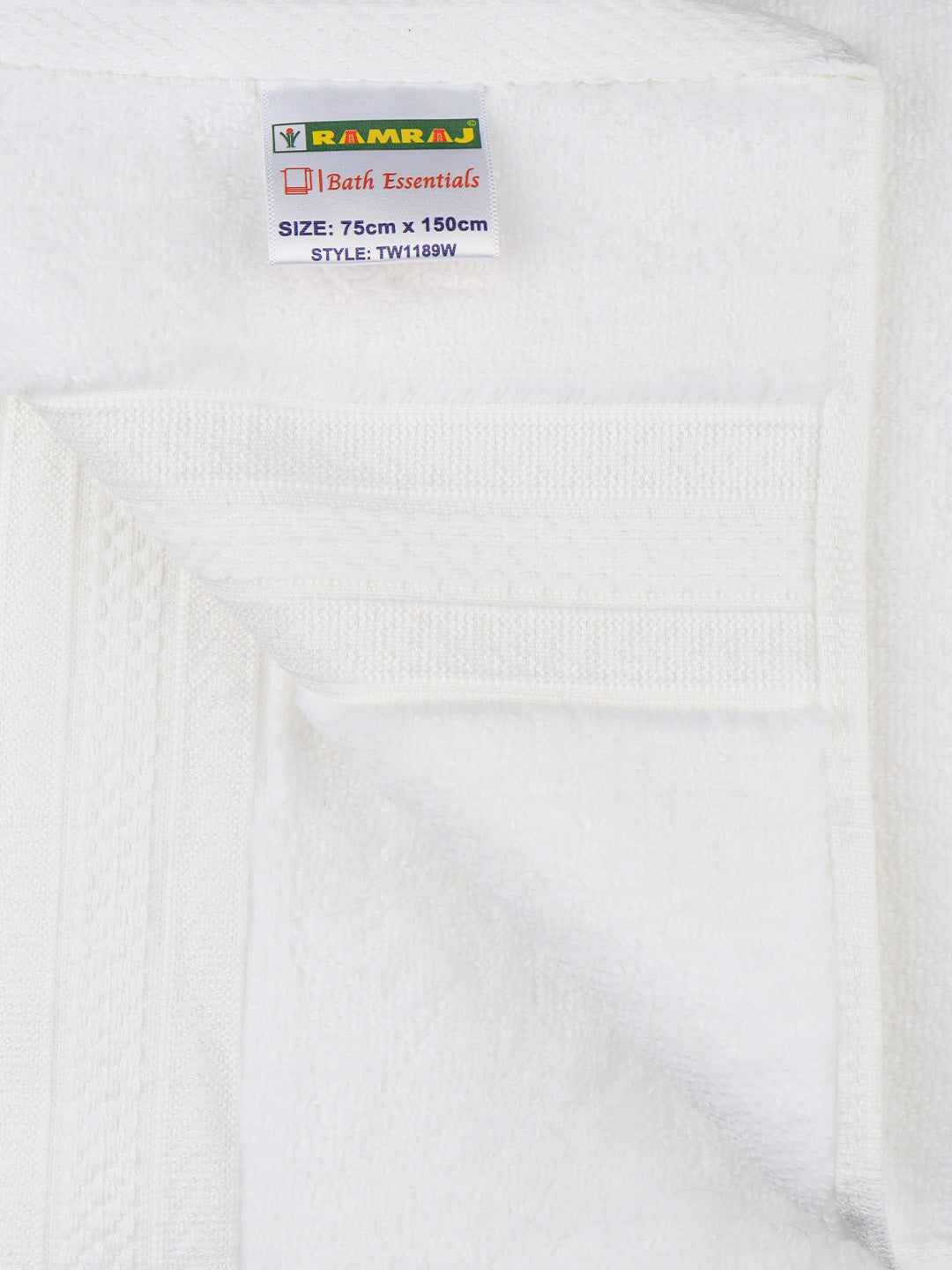 Luxury Terry Low Twist  Bath Towel White