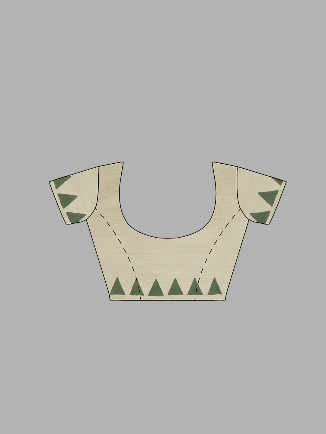 Women Army Green Cotton Saree PCS213