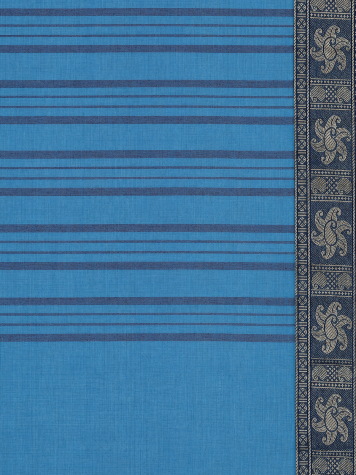 Women Chettinad Cotton Dark Blue Saree CCS24