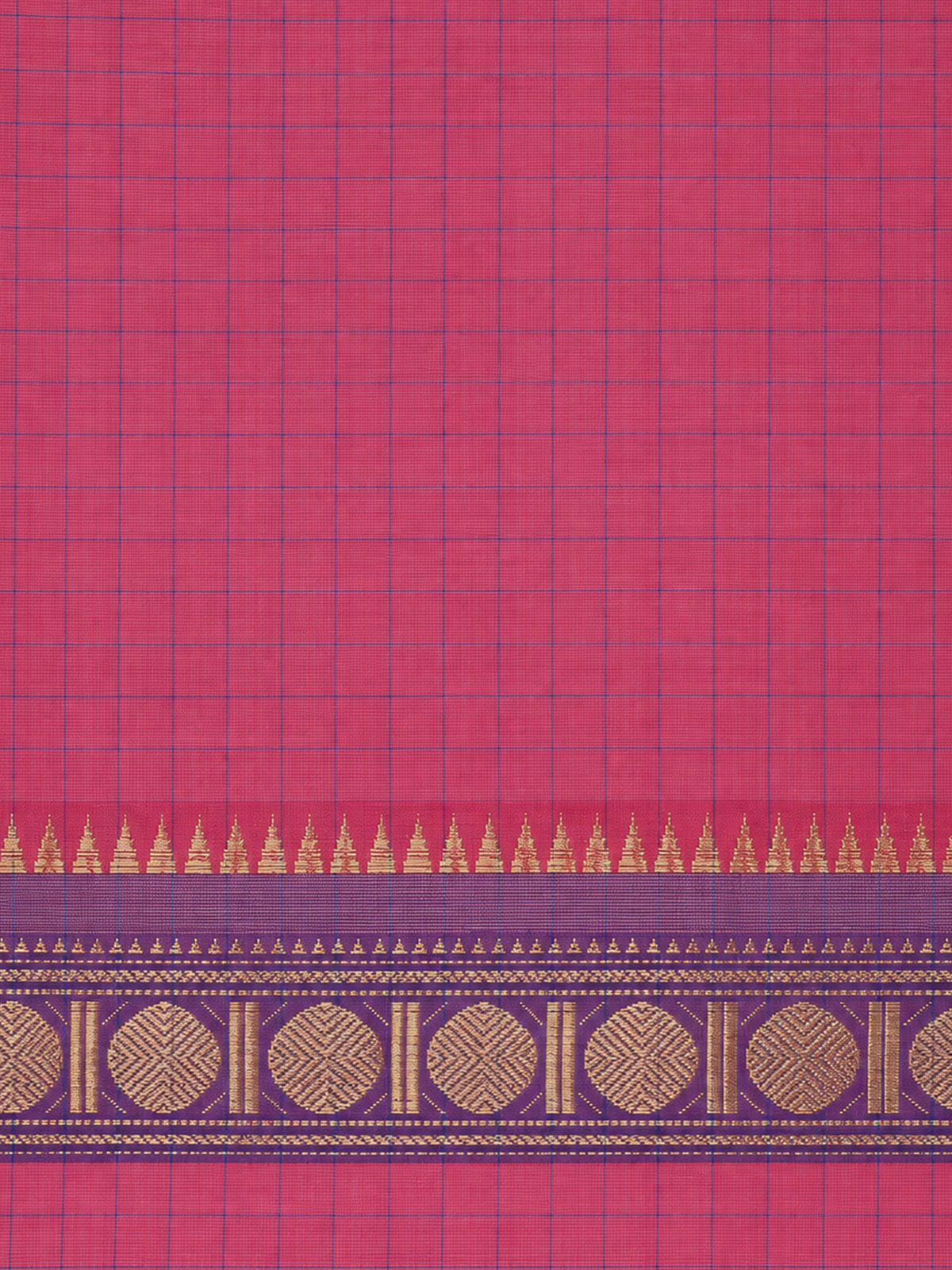 Women Chettinad Cotton Dark Pink Saree CCS21