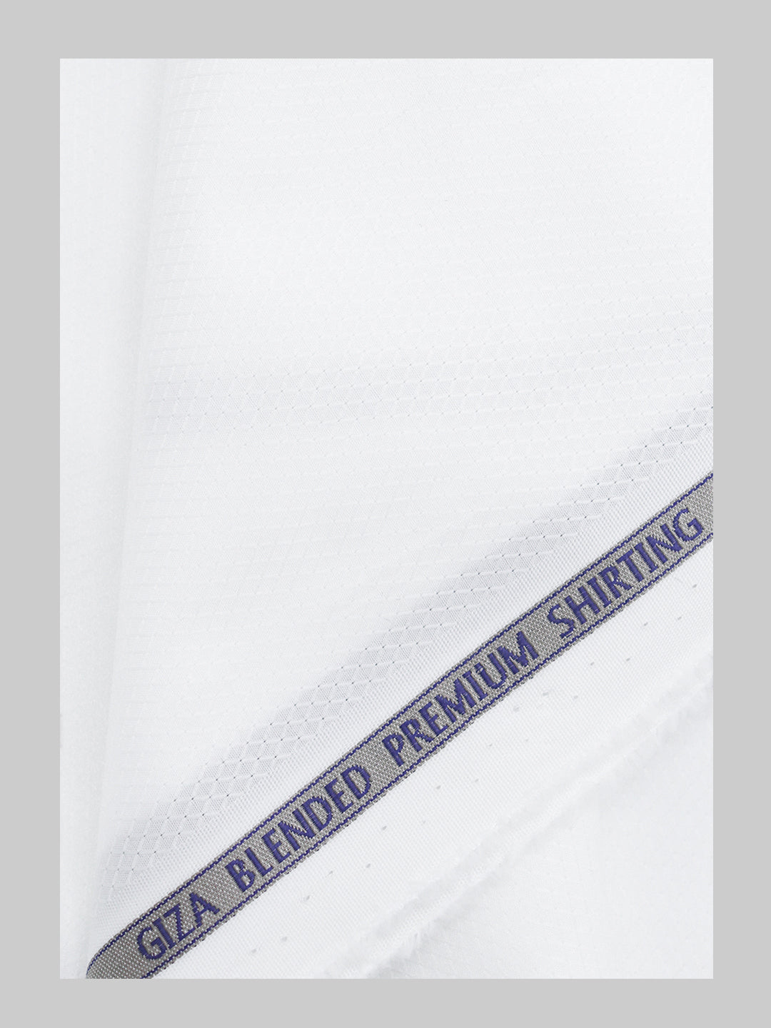 Men 100% Giza Cotton Self Design White Shirt Fabric Mosco Dobby C03