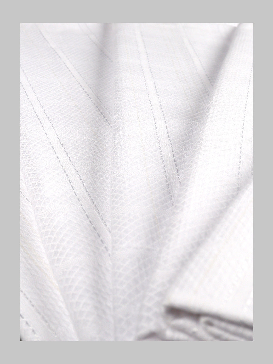 Cotton Plain Bath Towel Flora White-Pattern view