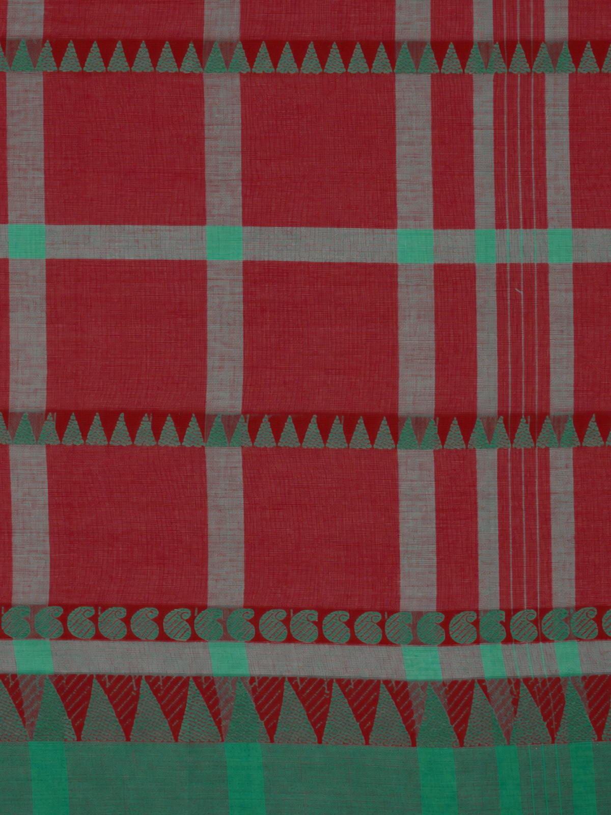 Women Chettinad Cotton Maroon with Green Saree CCS18