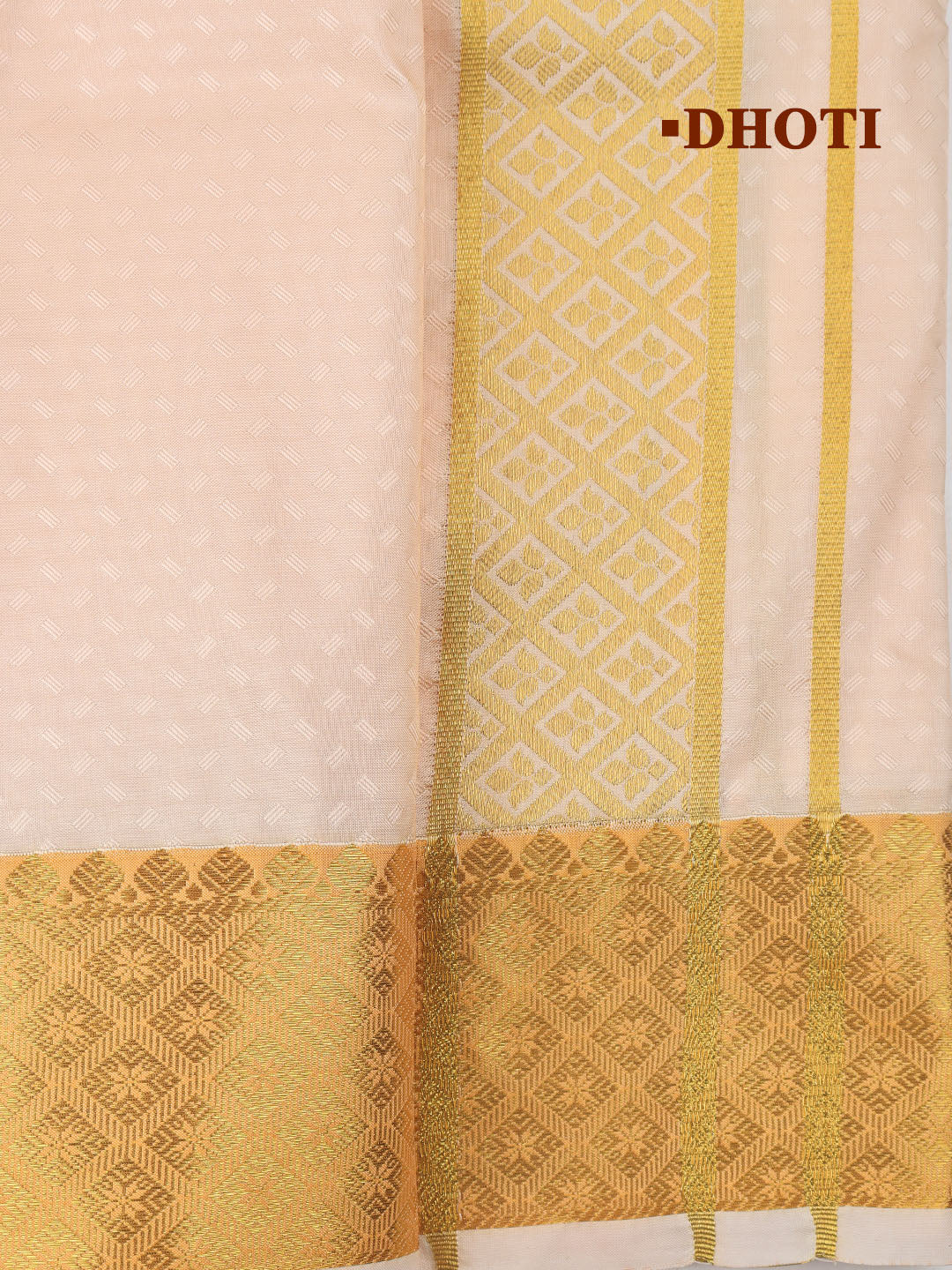 Men Art Silk Dhoti & Shirting Set Coral Mangalakara 140k (2 in 1) M33