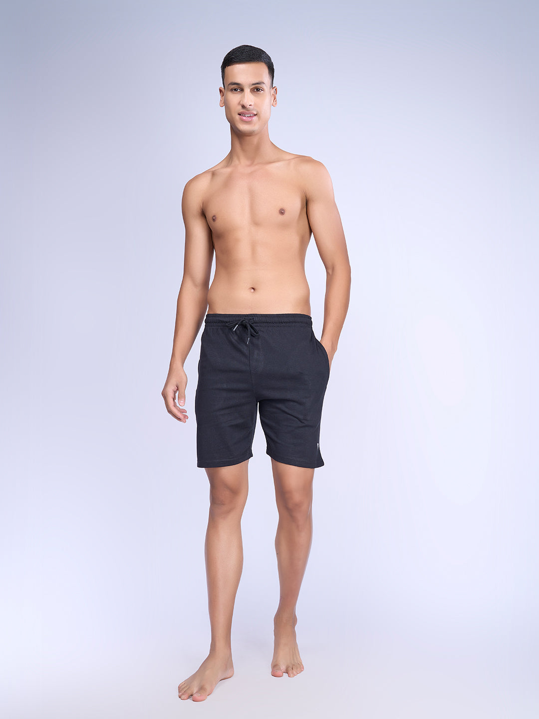 Men Combed Cotton Rich Expert Shorts Black ES1