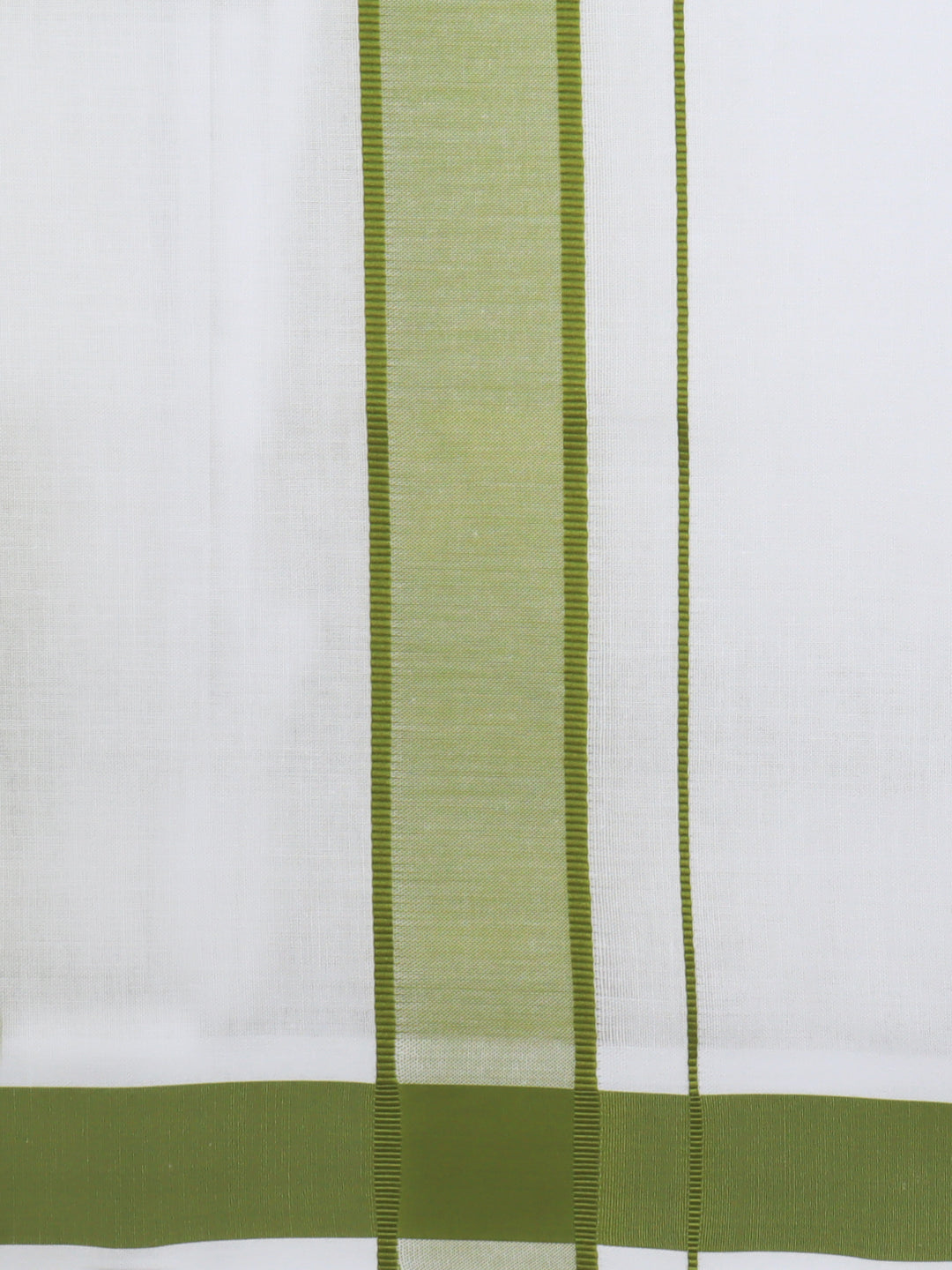 Men Apple Green Medium Length Kurta with Matching Border Dhoti Set PC4