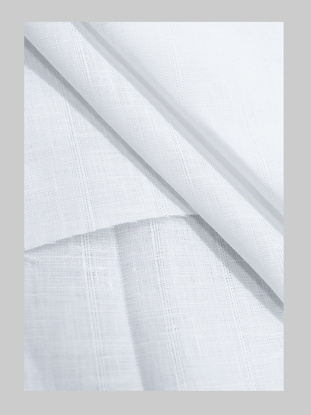 Pure Linen Self Design White Shirt Fabric Linen Park Garnish