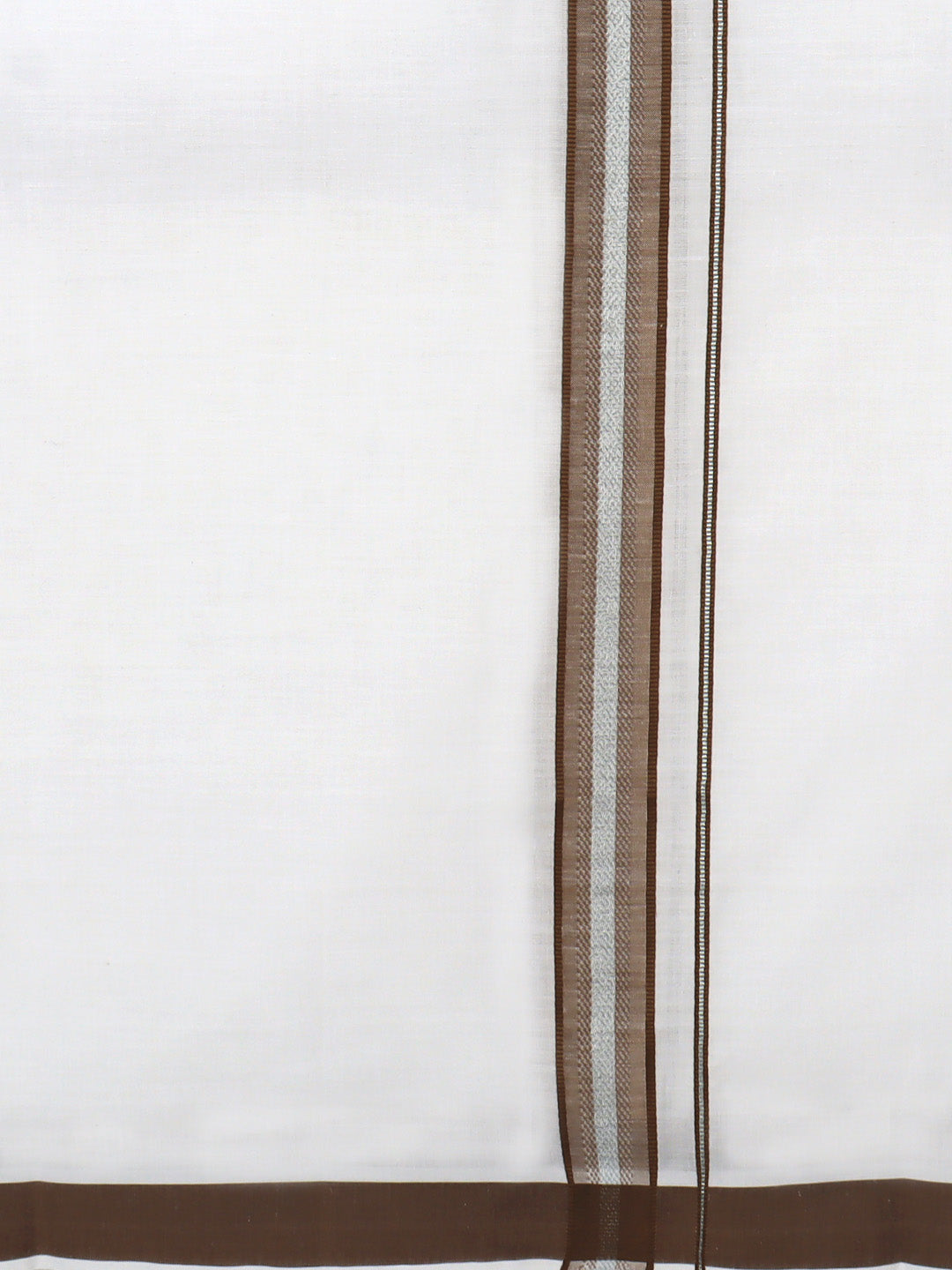 Men Sandal Beige Medium Length Kurta with Matching Border Dhoti Set PC1