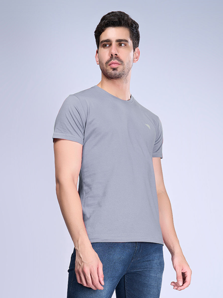 Men 100% Cotton Smart Fit Expert Tee Graphite Grey ET25