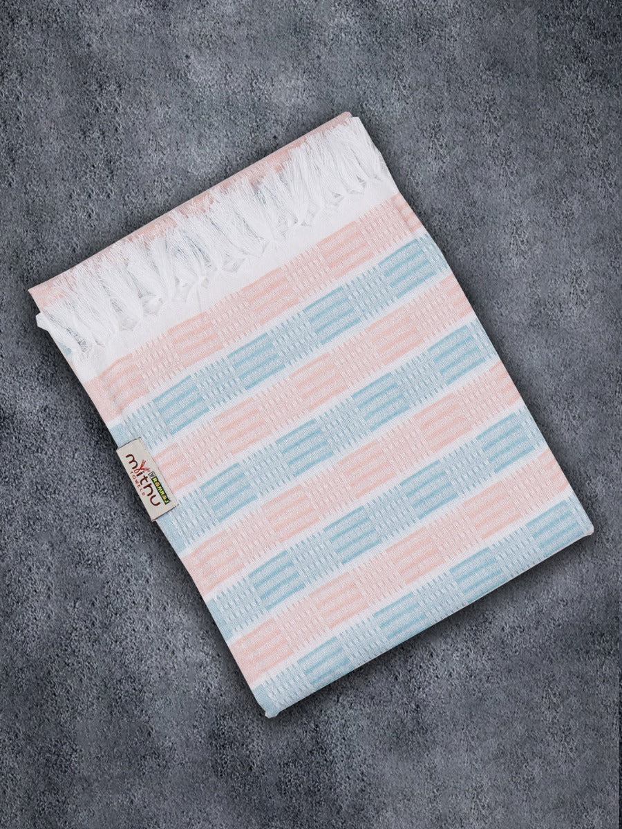 100% Cotton Checked Bath Towel Signature Pack of 3 1108