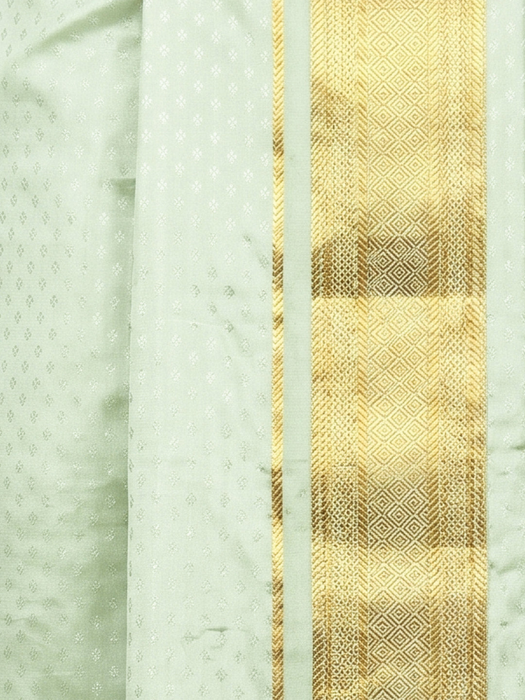 Men Art Silk Jacquard Shirt Dhoti & Towel Set Marine Green Swayamvara Grand MGJD1