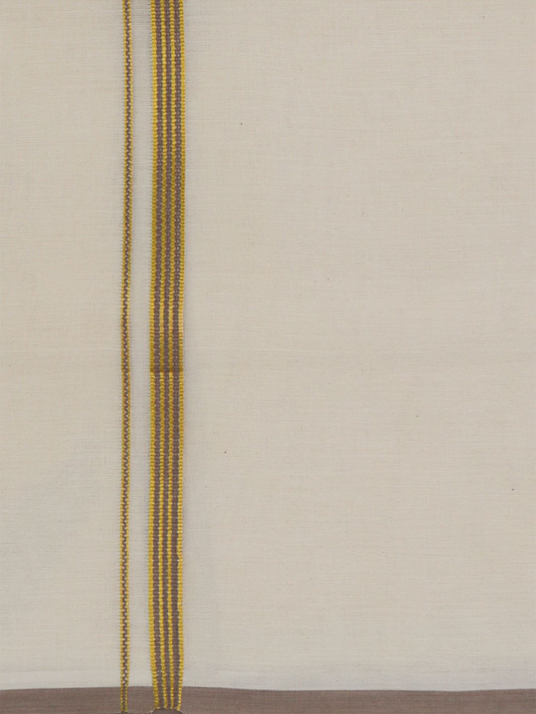 Double Layer 100% Cotton Cream Kora Dhoti with Colour Border - BJK02