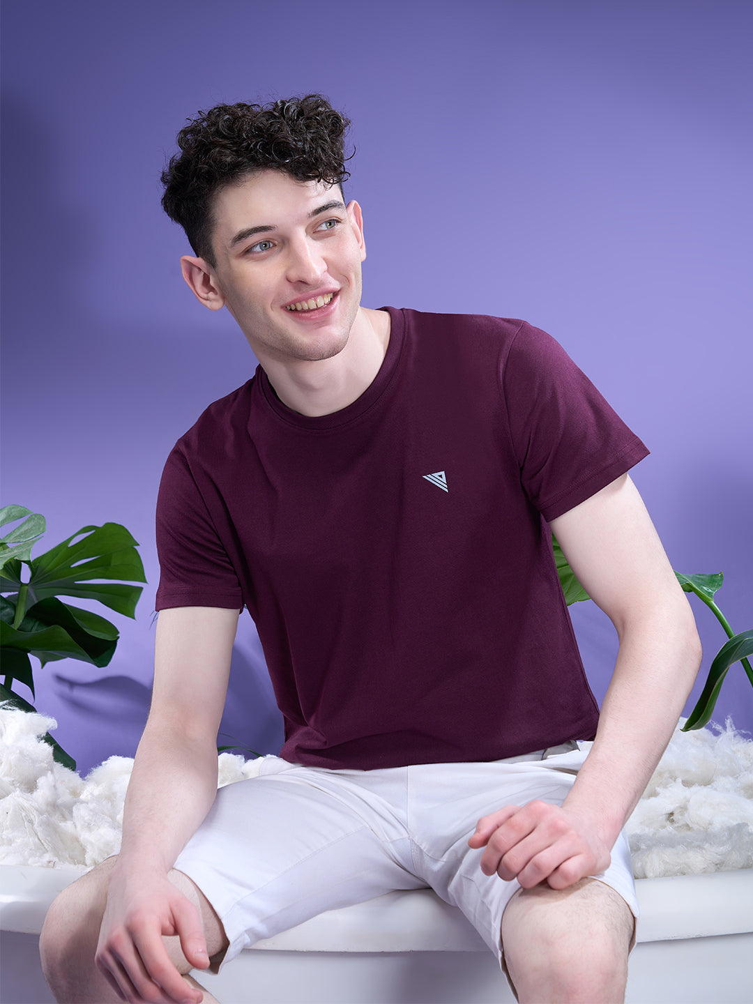 Men 100% Cotton Wine & Black Expert Tee Combos