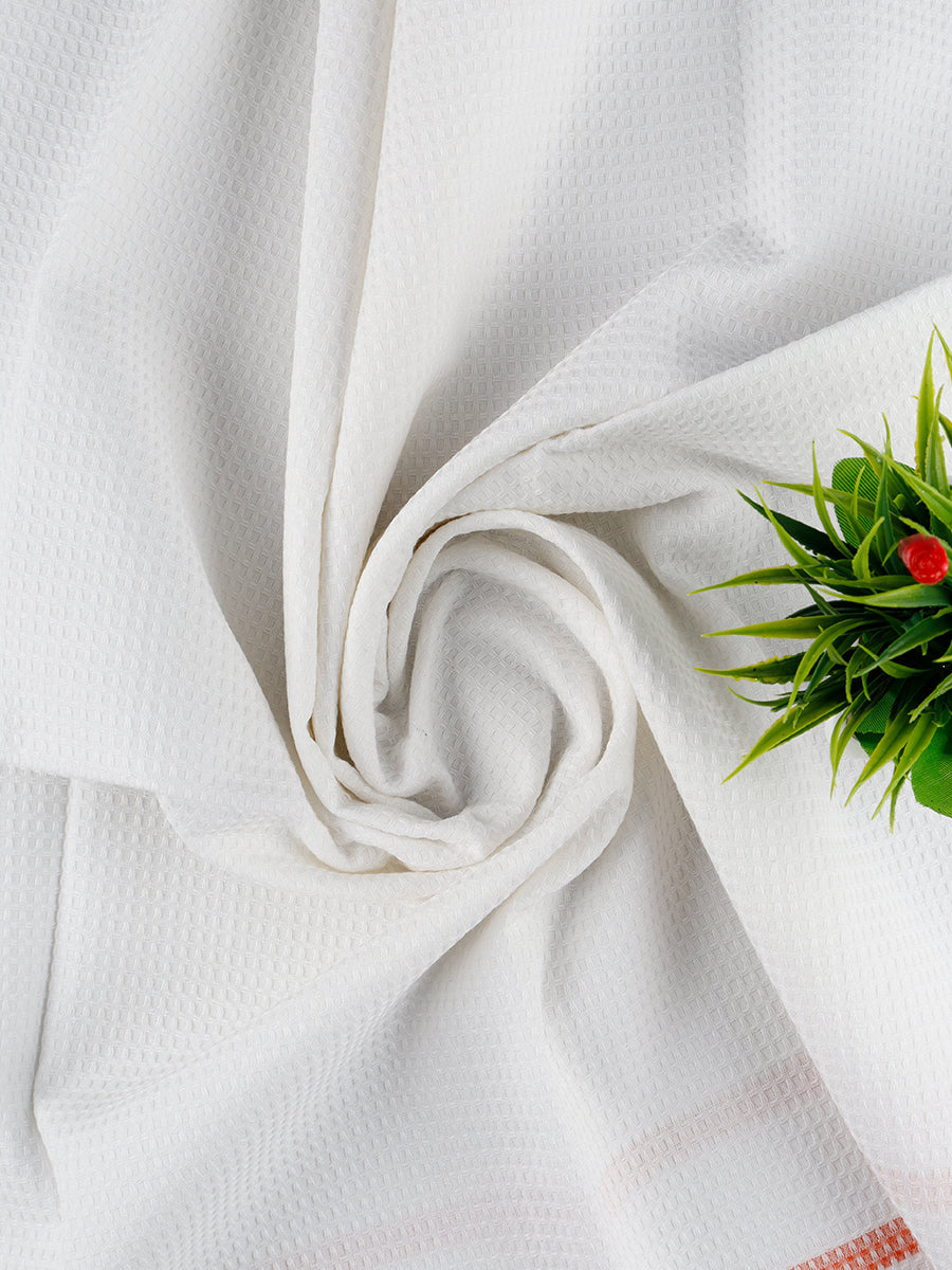 Cotton White Cooler Bath Towel-Zoomview