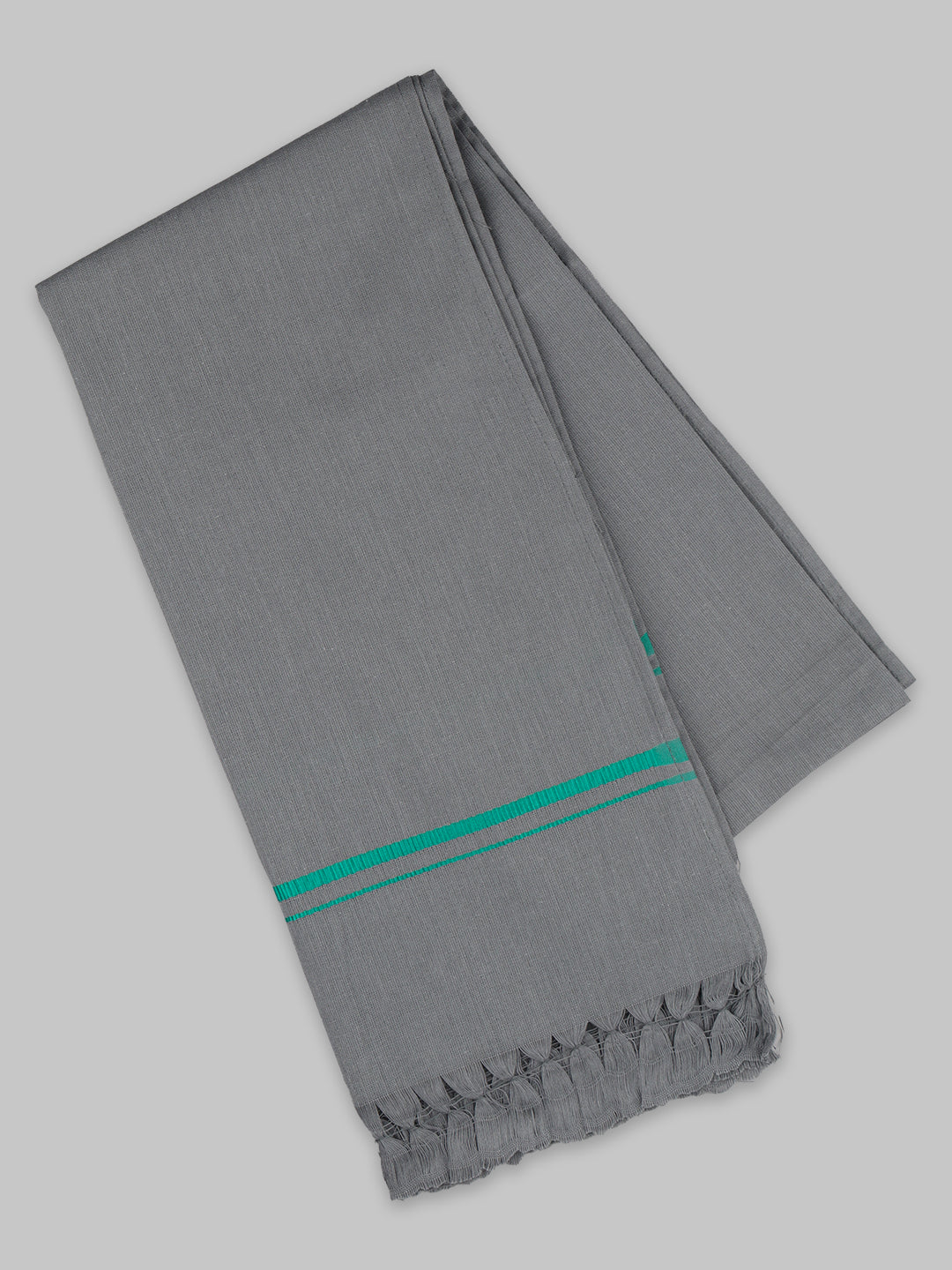 Men Assorted Border Devotional Towel Grey Hariharan (Pack of 2)