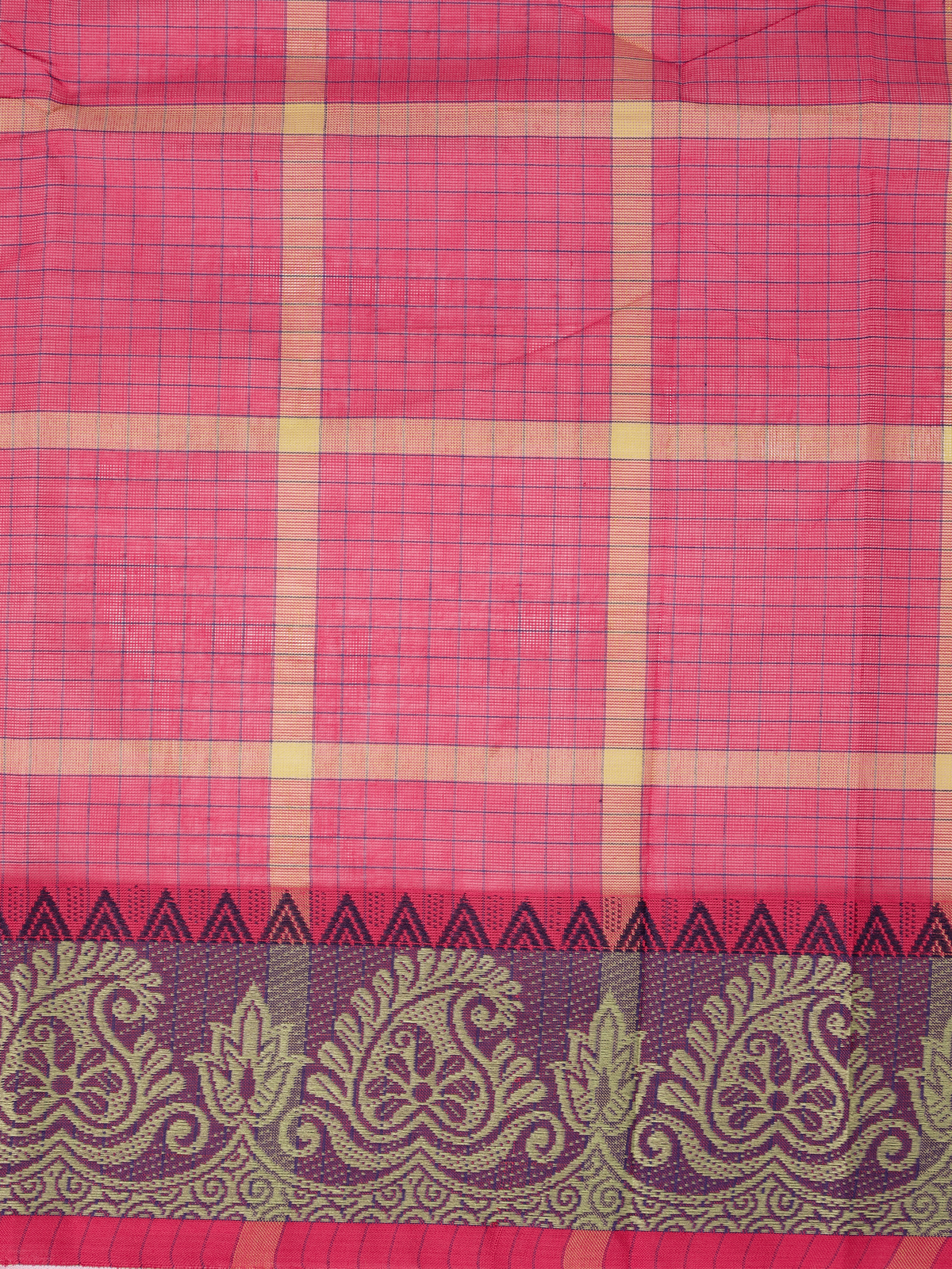 Women Chettinad Cotton Red Saree CCS22