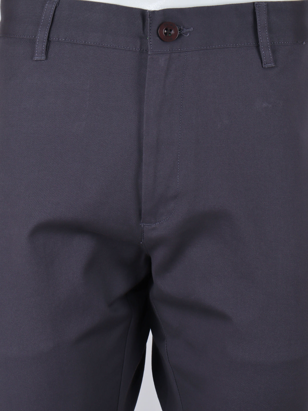Men Cotton Lycra Cement Grey Smart Fit Pant Zara