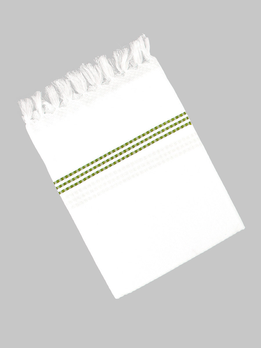 Cotton White Bath Towel Cypress-Light green