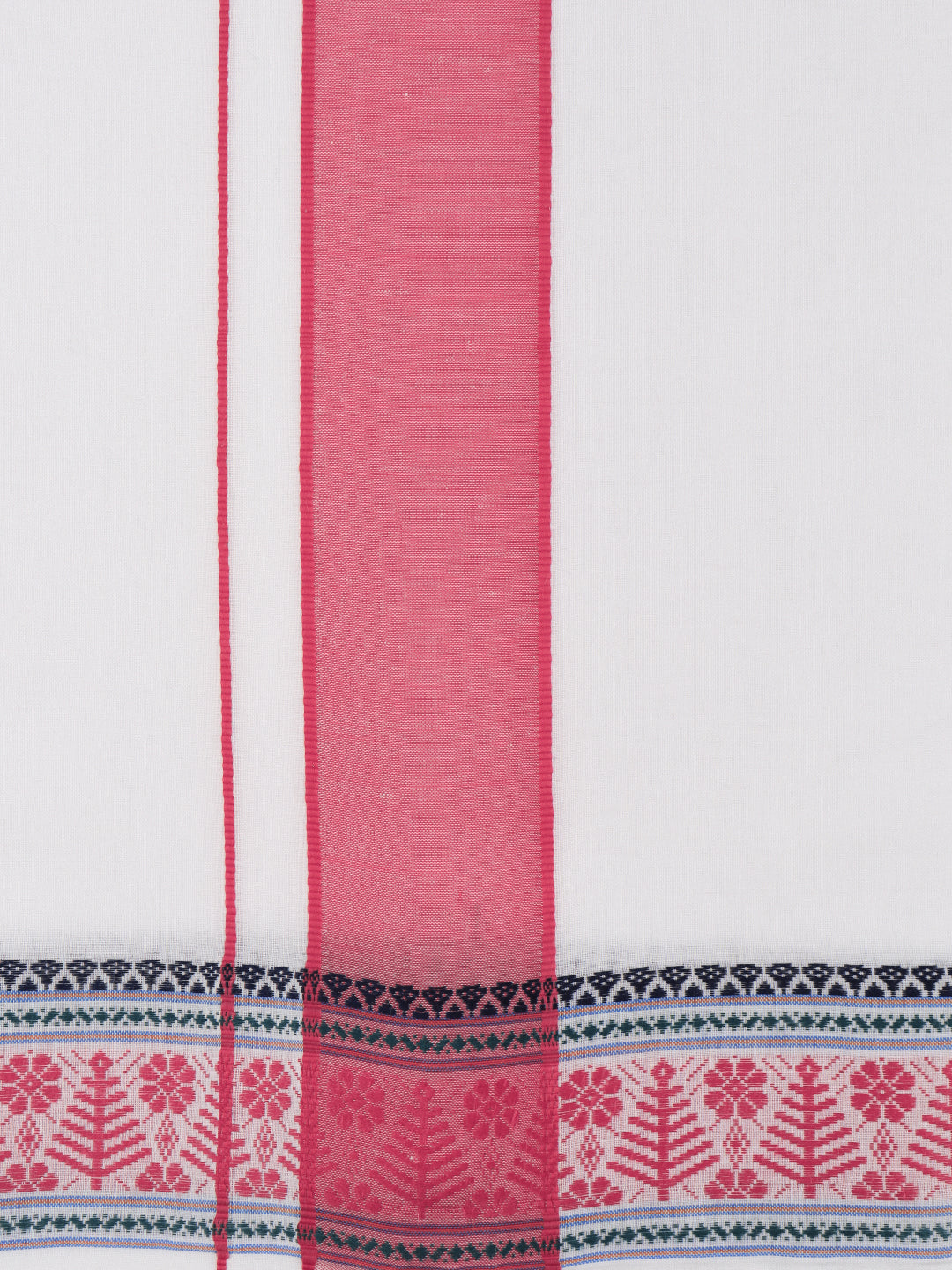 Men Cotton Pink Fancy Border Panchakacham with Angavasthram Srirasthu(9+5) SR54