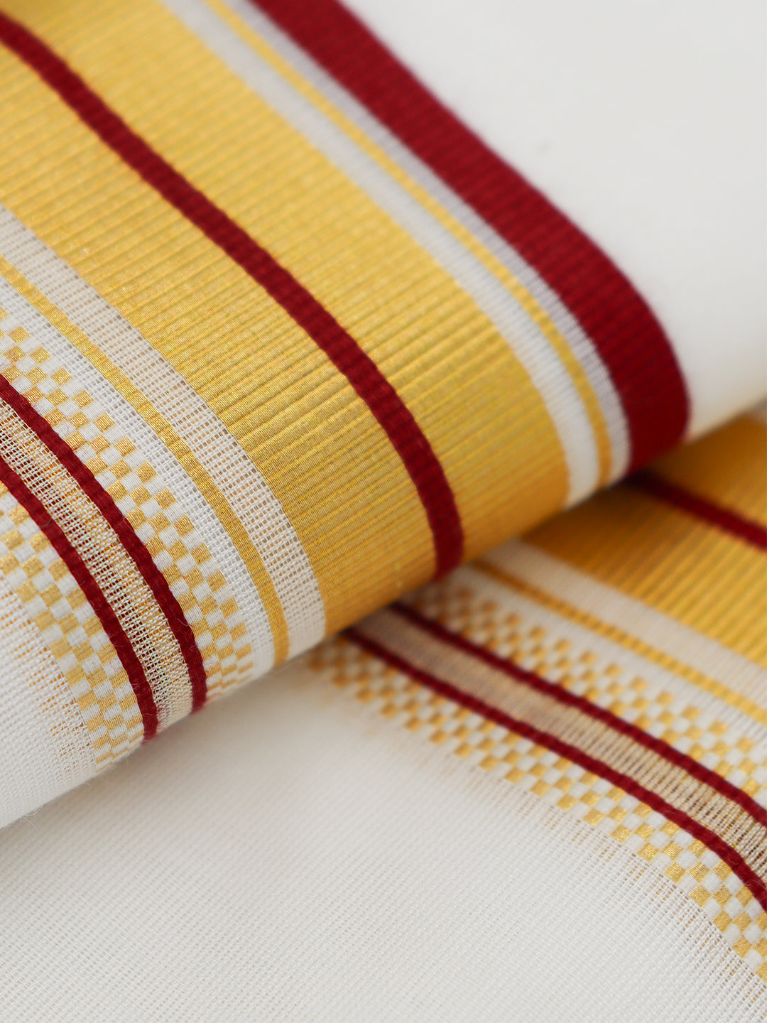 Men Premium Handloom White Dhoti with Fancy Jari Border HLM115