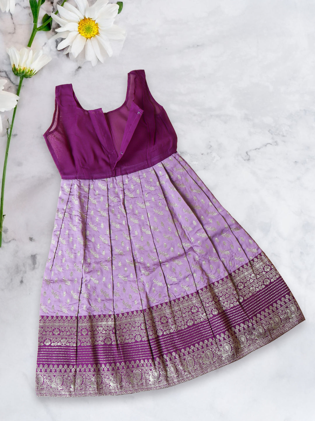 Girls Traditional Skirt Set Violet with Purple GPS21