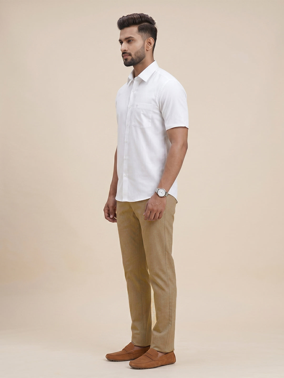 White Shirt with Khaki Pants Super Saver Summer Collection