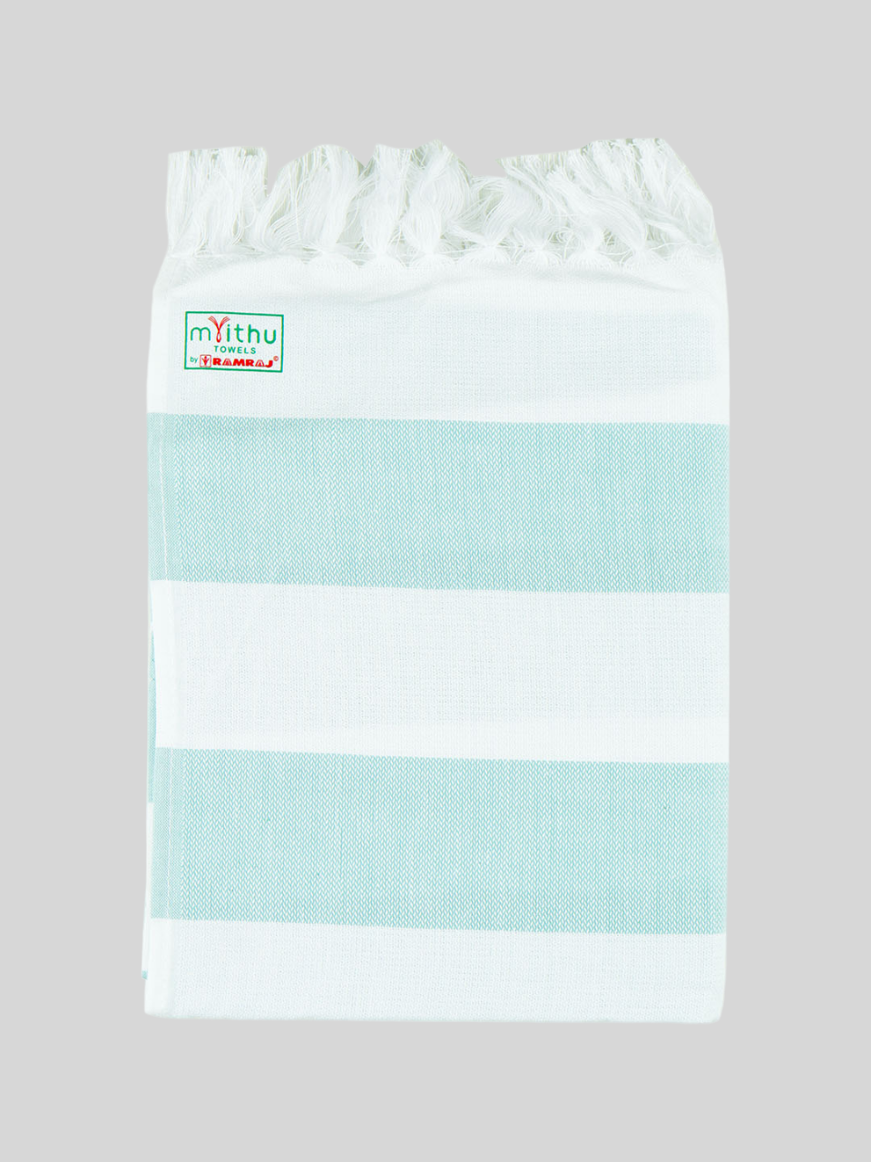 Cotton Stripe Colour Bath Towel Pretty-Green