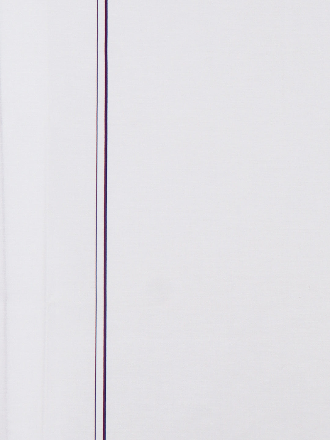 Men Cotton Blend Single Layer White Dhoti with Assorted Border