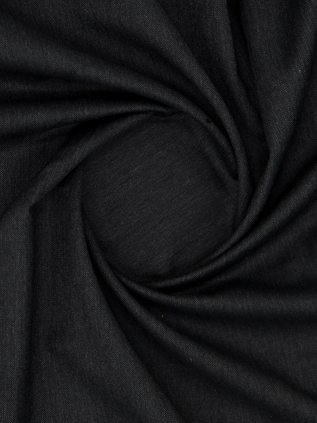 Men Wool Blended Black Plain Suiting Fabric Star Wool