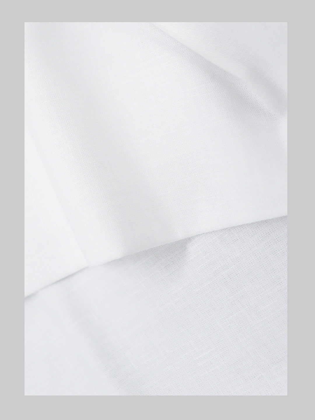 Cotton Blend Self Design White Shirt Fabric Twenty Bit