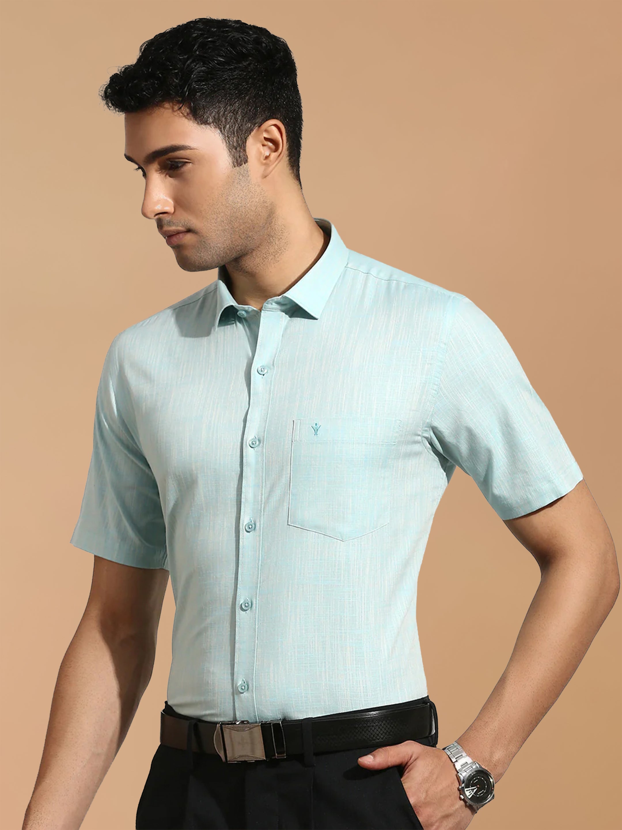 100% Cotton Blue Smart Fit Shirt CL2 GT35