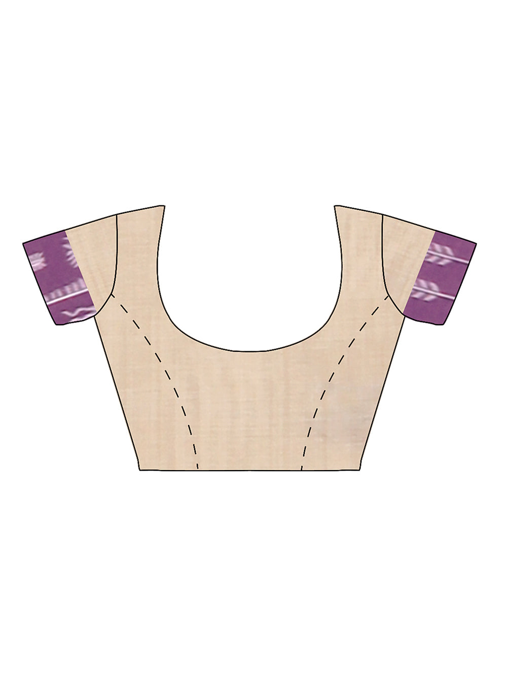 Women Semi Linen Printed Saree Sandal with Violet SL174