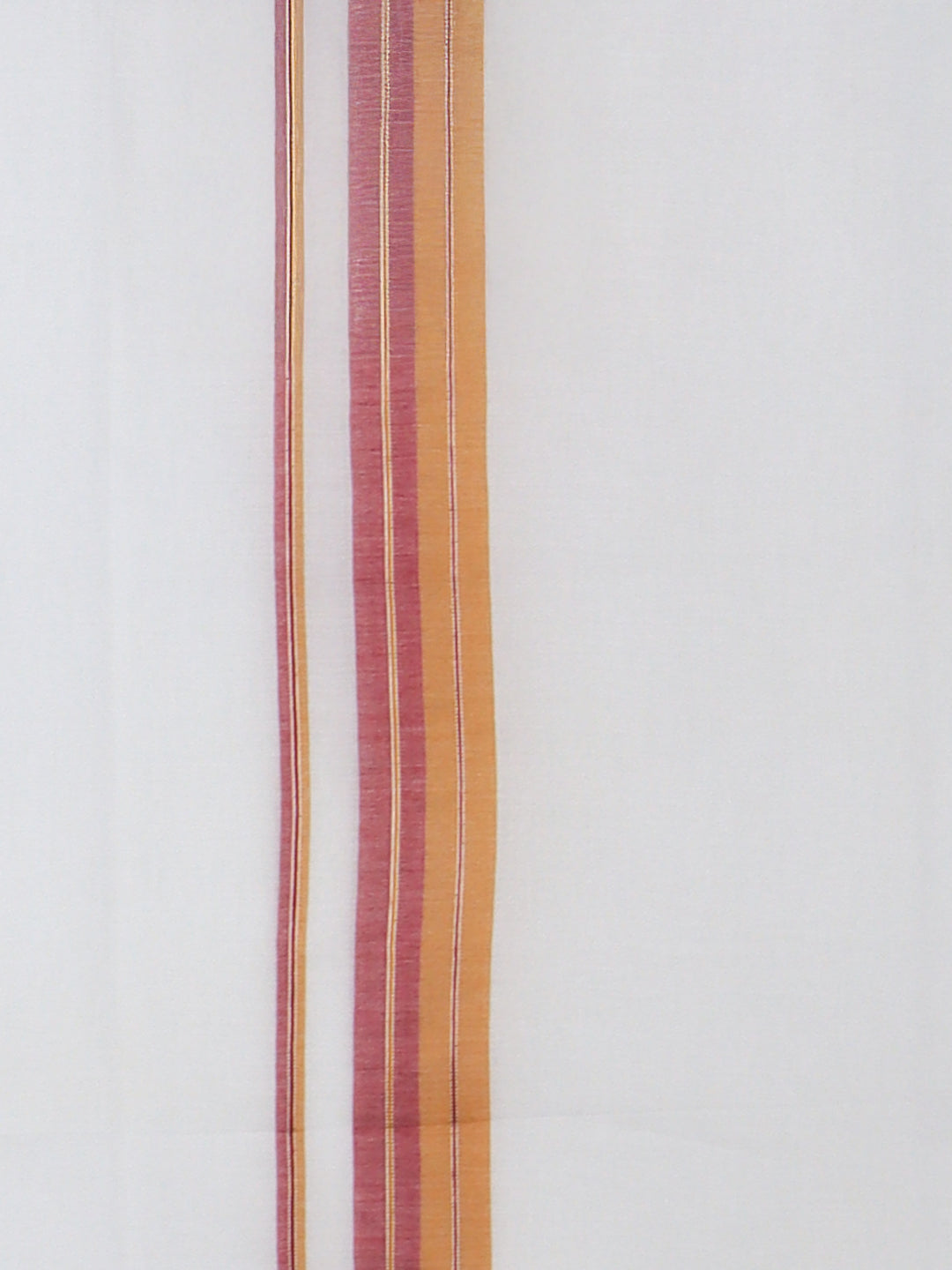 Men 100% Cotton Double Layer White Dhoti with Fancy Jari Border EJF10