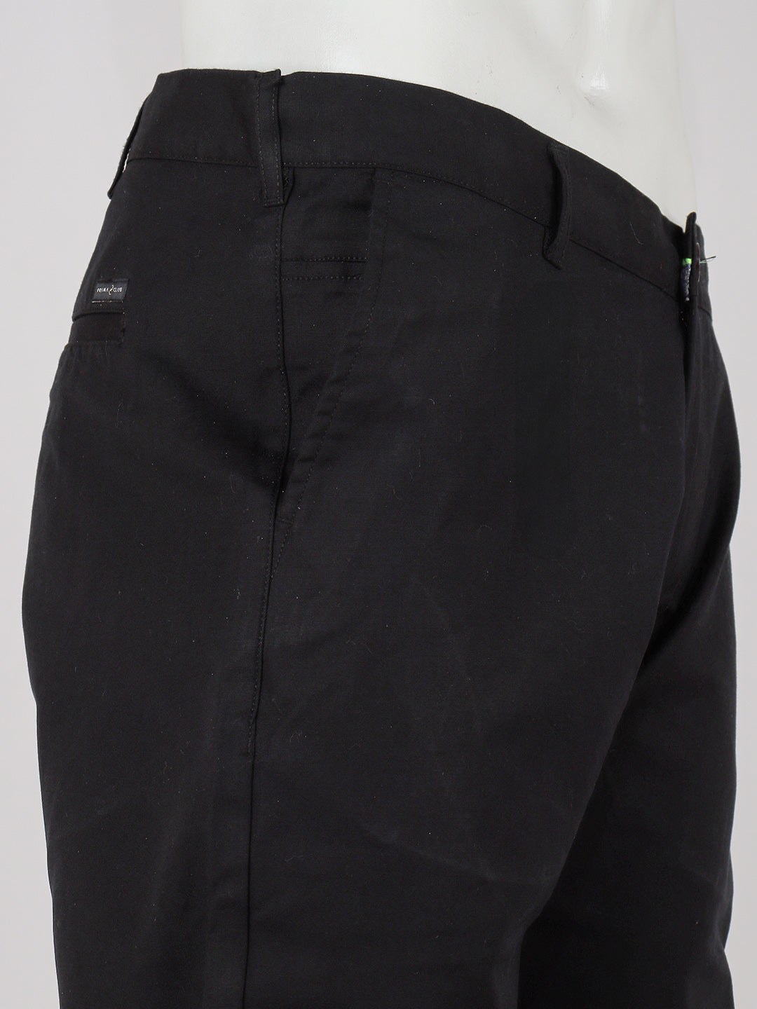 Men Cotton Lycra Black Smart Fit Pant Zara