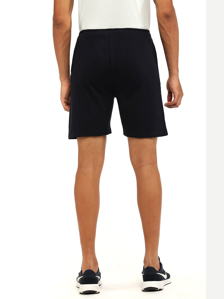 Men Combed Cotton Rich Agile Shorts Navy AGS4