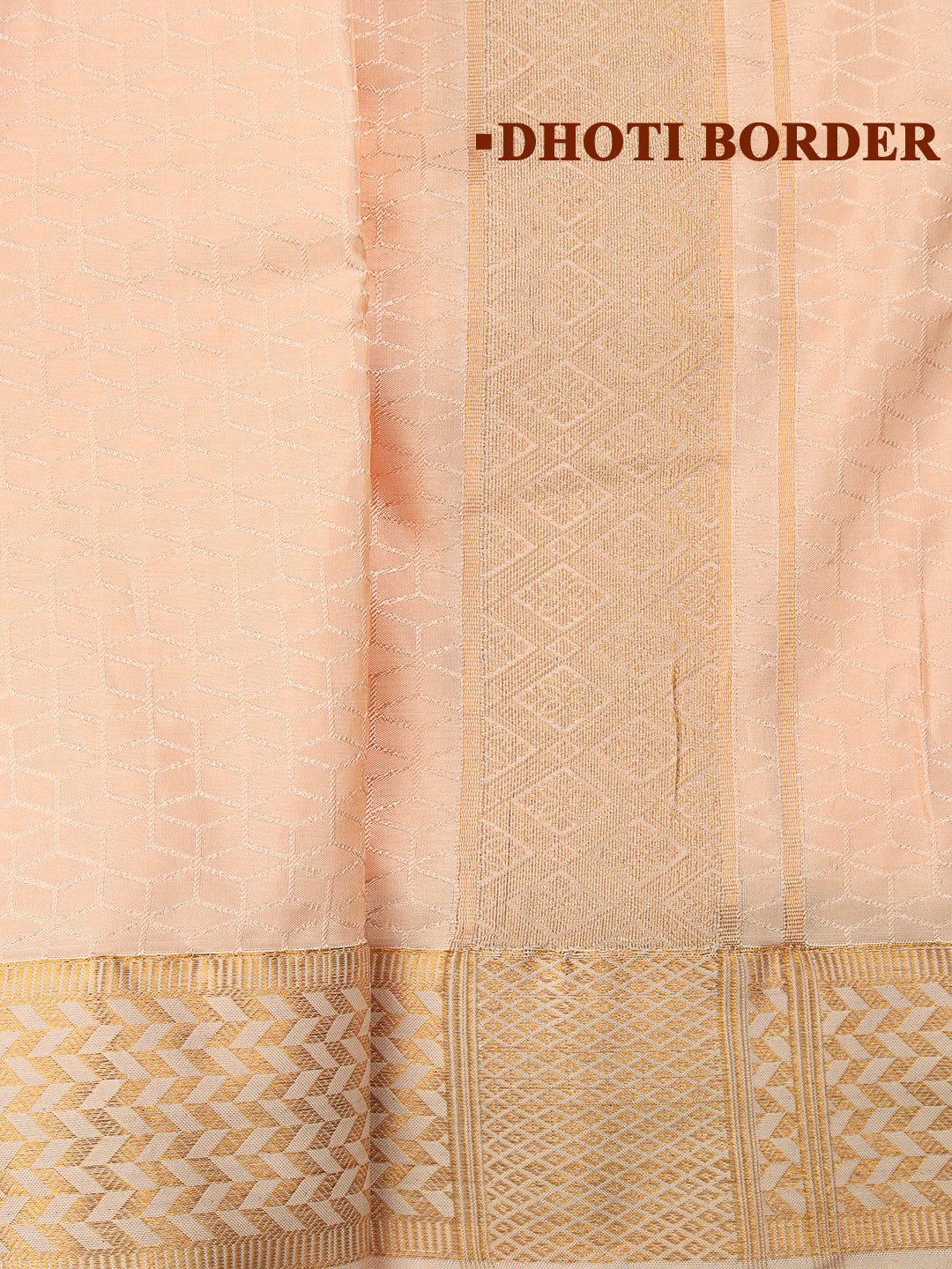 Men Art Silk Wedding Shirting Dhoti & Towel Set Coral Touch Tone TT22
