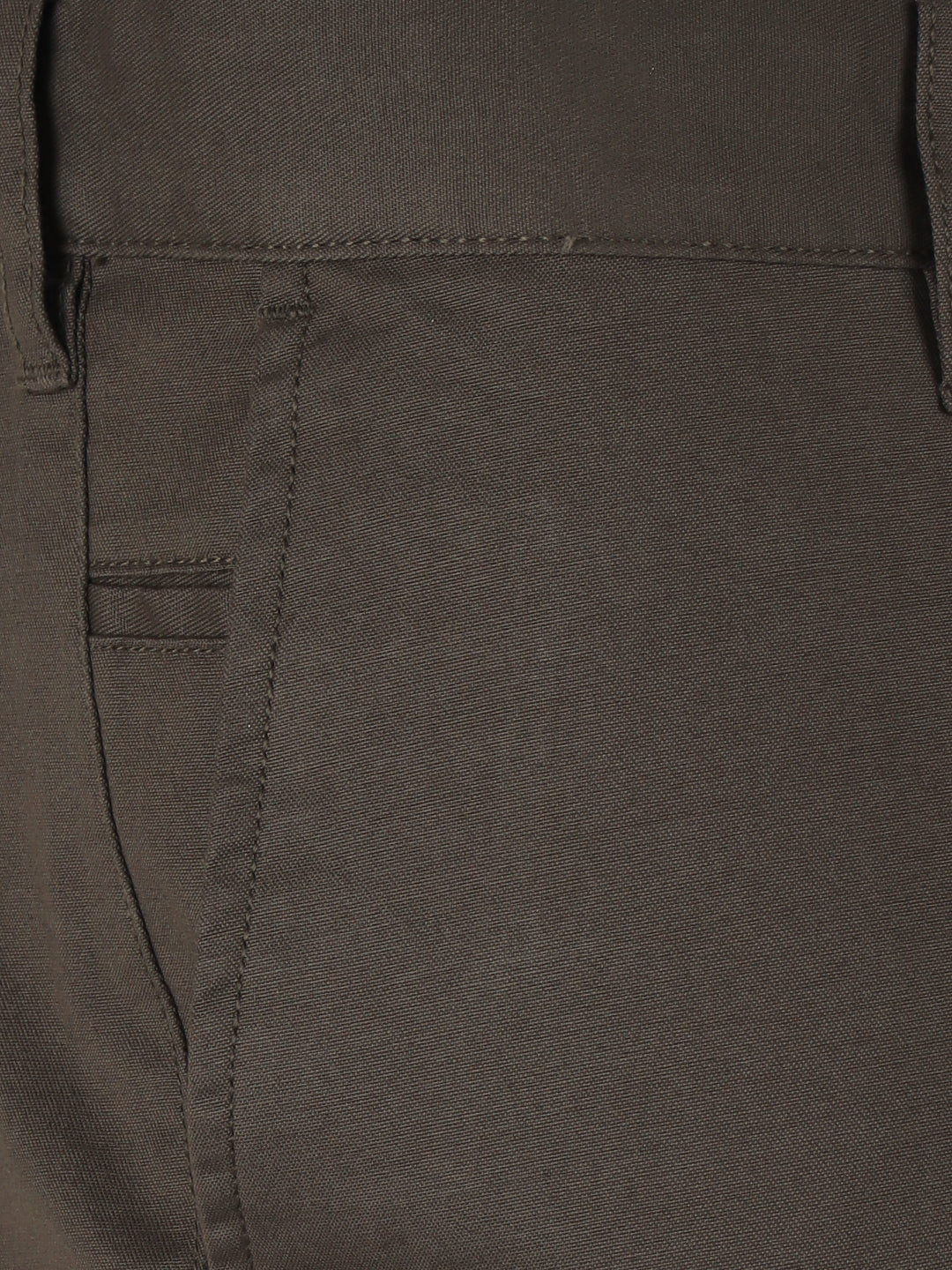 Men Cotton Lycra Khaki Smart Fit Pant Zara