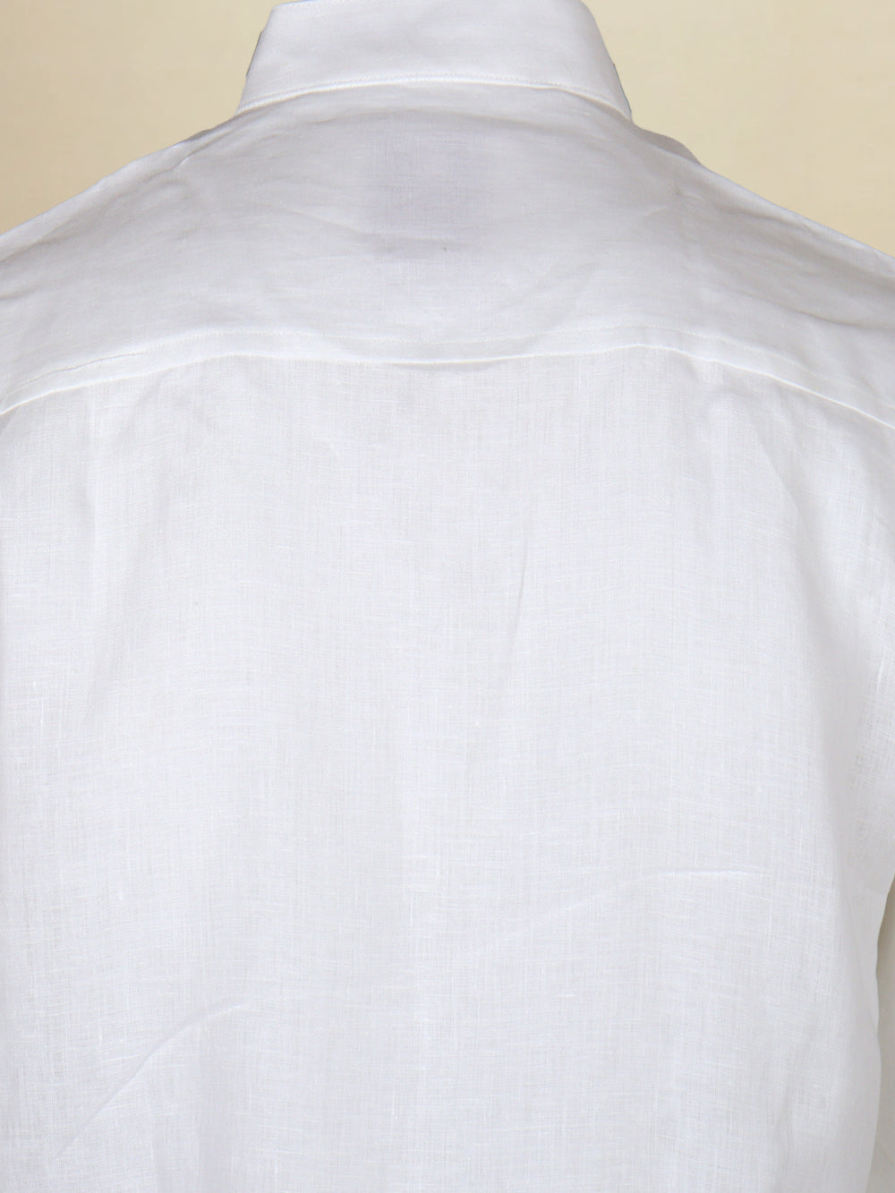Men Linen Cotton Medium Length Kurta White LC M17