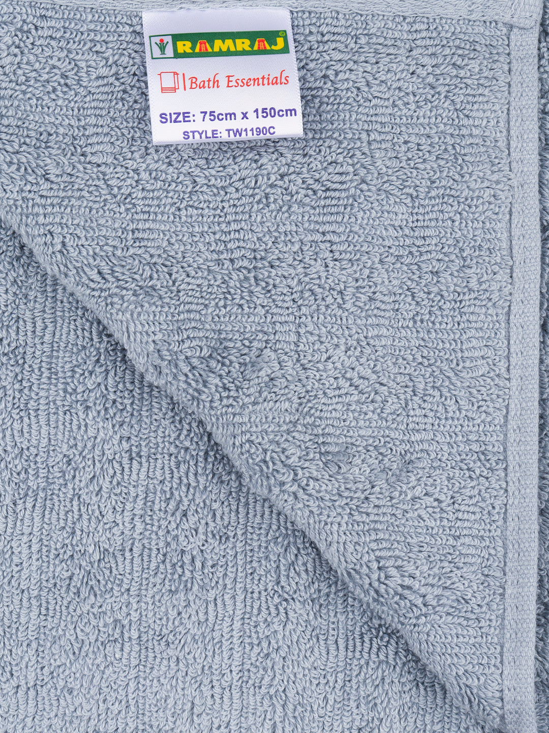 Luxury Terry Low Twist  Bath Towel Blue Fog