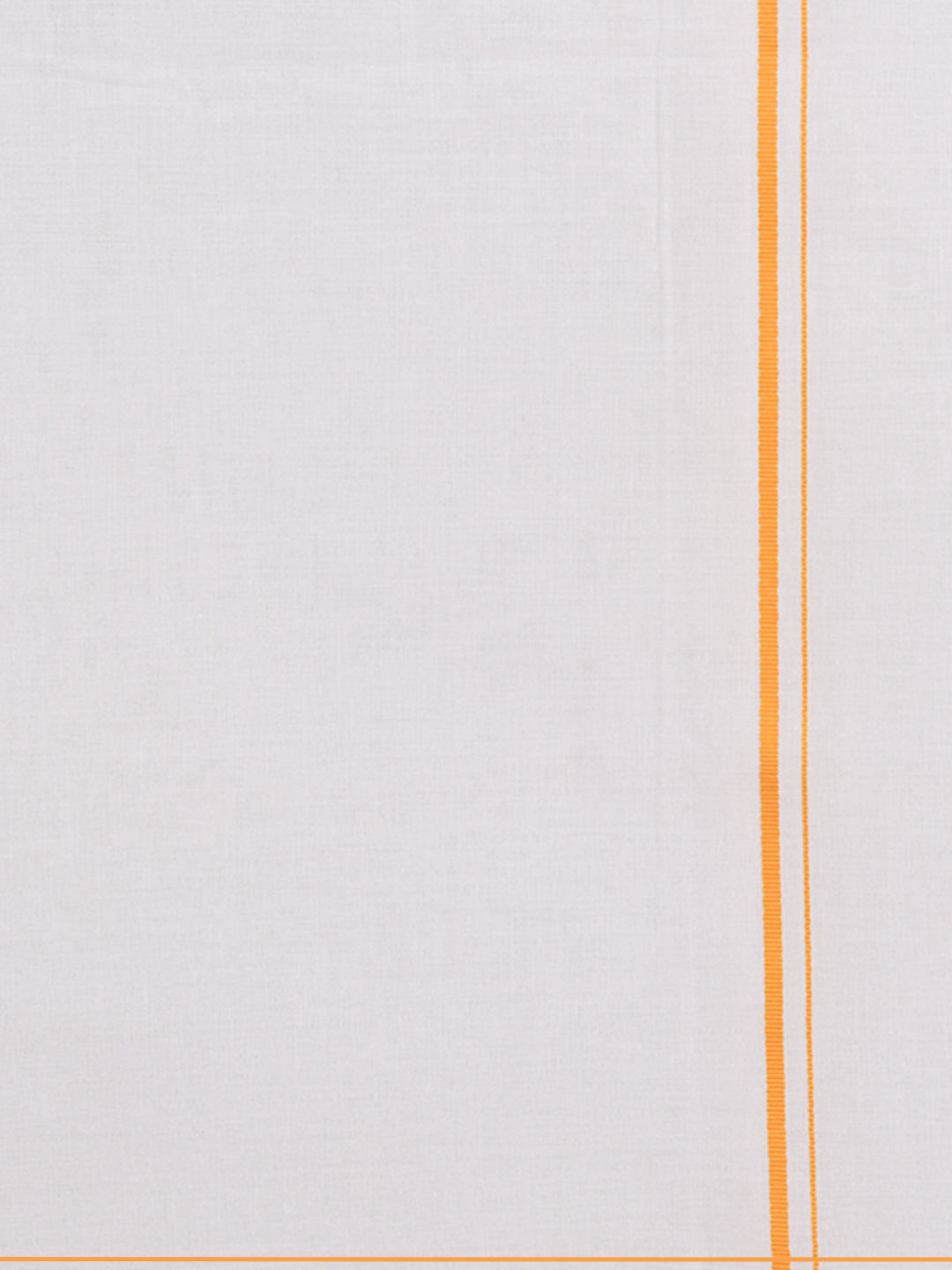 Men Starch Cotton Single Layer White Dhoti with Small Border SC01