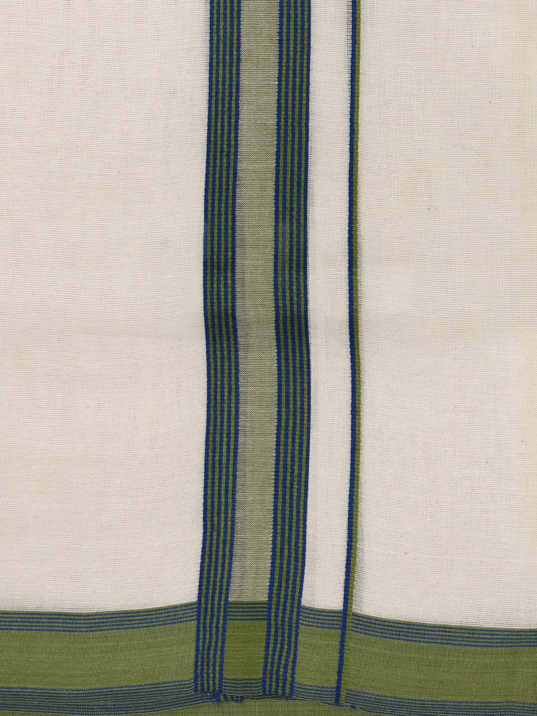 Double Layer 100% Cotton Cream Kora Dhoti with Colour Border - RKF05