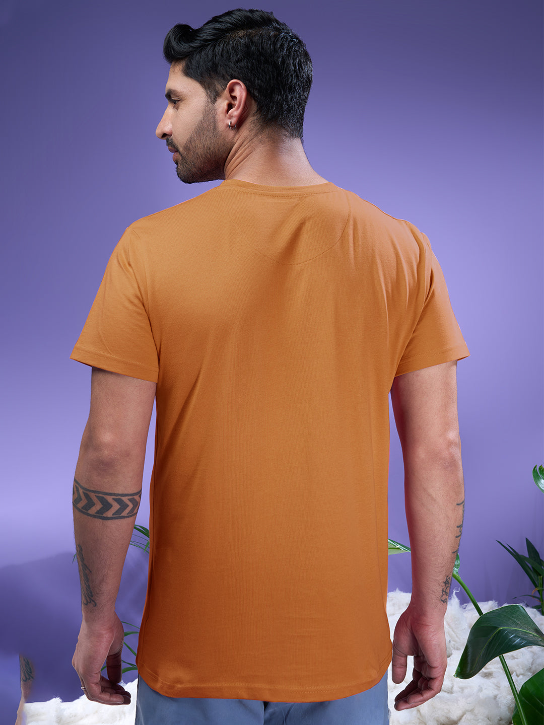 Men 100% Cotton Smart Fit Expert Tee Mustard ET27