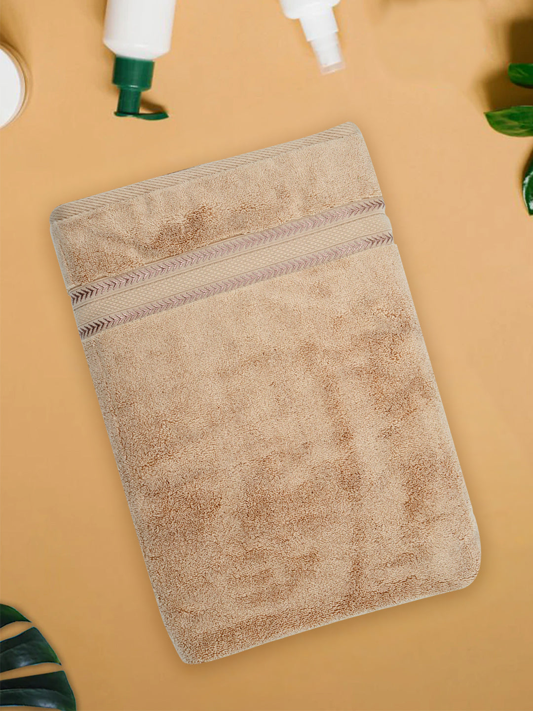 Luxury Bath Zero Twist Terry Towel Beige - 0.90m*1.80m