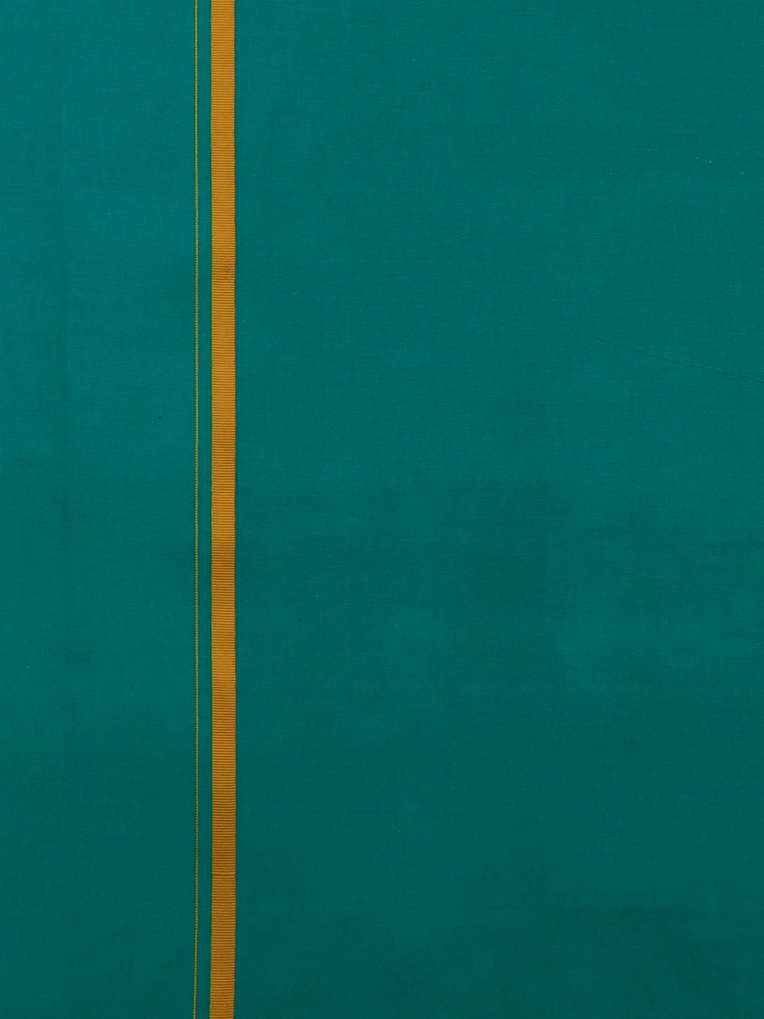 Men Cotton Blend Single Layer Green Dhoti with Big Border Poojan