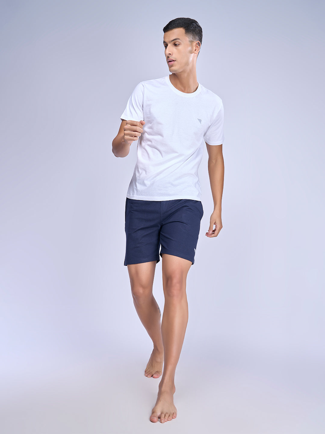 Men Combed Cotton Rich Expert Shorts Navy ES2