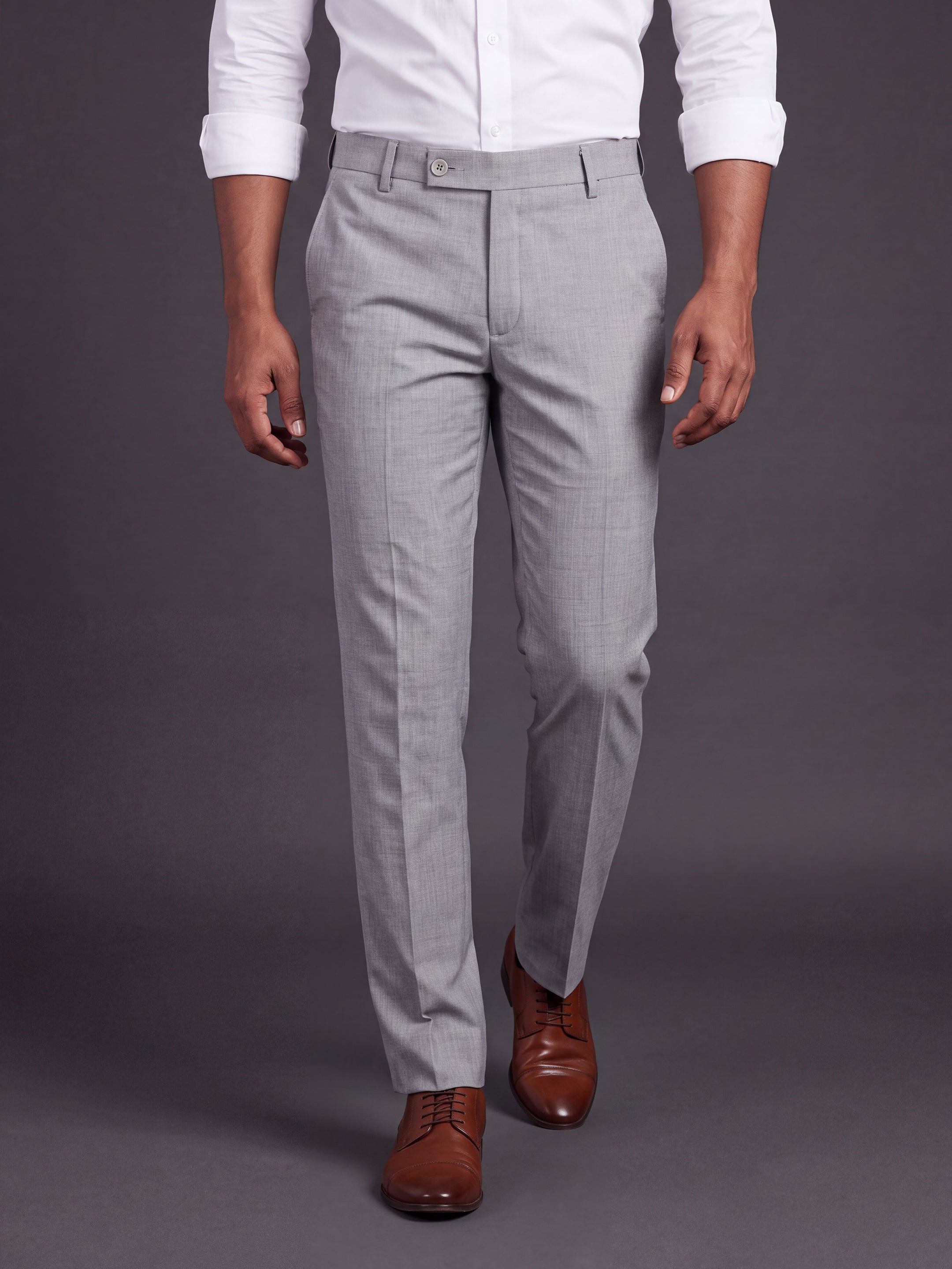 Prima Club Cotton Poly Viscose Stretchable Waistband Grey Pants